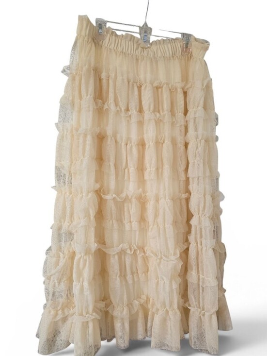 Cato Dresses & Skirts - Cato Women's Cream Ruffled Tiered Skirt